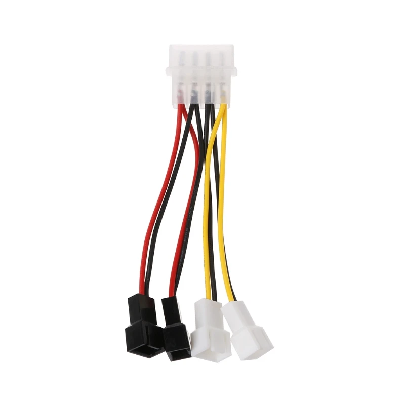 

IDE Molex 4-Pin To 4X 3-Pin TX3 Case Cooling Fan Power Adapter Converter Cable