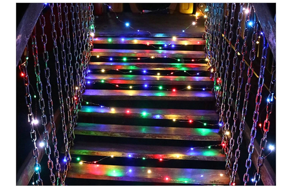 New Year 2M 5M 10M Silver Wire Battery LED String Lights For Christmas Garland Home Party Wedding Decoration Bottle Fairy Lights (13)