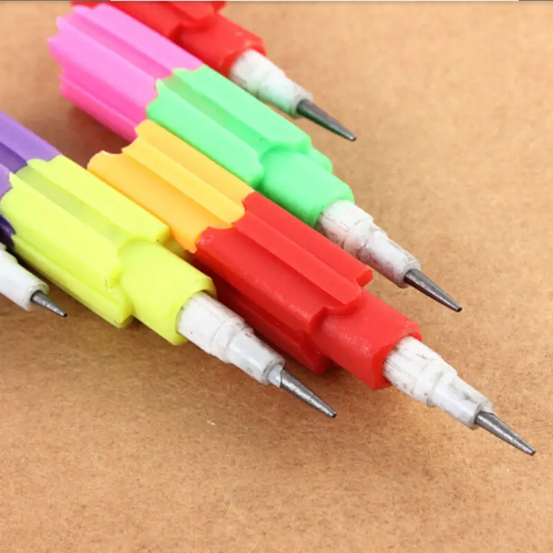 

4Pcs colorful Non-Sharpening Pencil Bullet pencil Stacker Swap Pencils Building Block For Kids Gifts