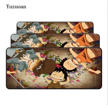 

Yuzuoan One Piece 90x40mm pad to mouse notbook computer Large mousepad Cartoon gaming padmouse gamer keyboard Overlock mouse mat