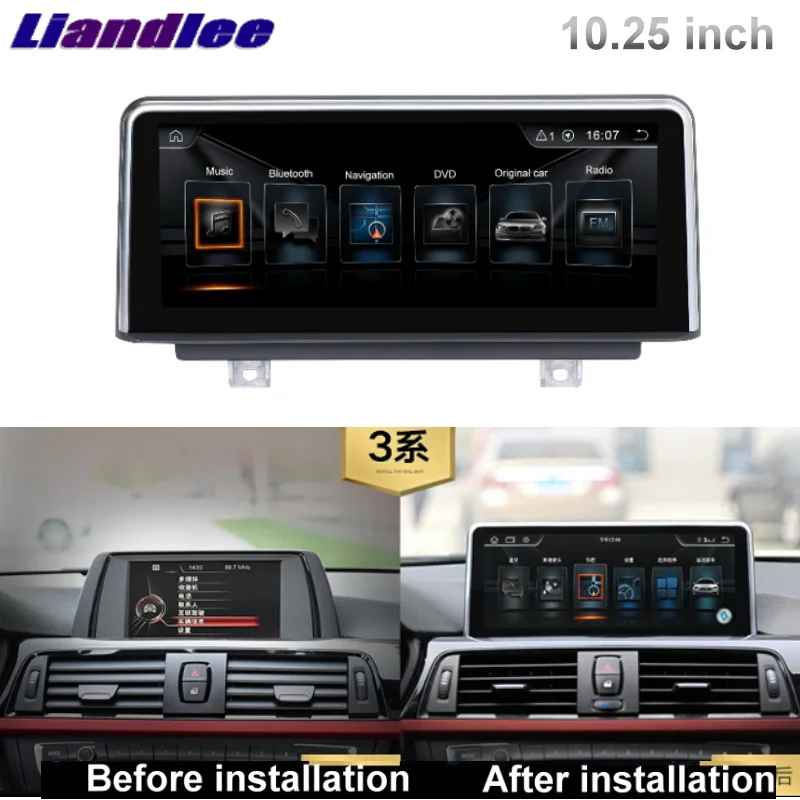 Liandlee автомобильный мультимедийный плеер CarPlay для BMW 3 серии F30 F31 F34 F35 2011~ NBT EVO ID6 Радио экран NAVI gps навигация - Цвет: BMW-1-Series