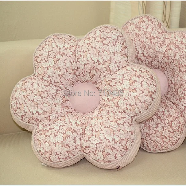 Envío gratis luz Peachy Pink Floral en forma de flor almohada decorado