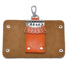 Мужской женский органайзер для ключей из натуральной кожи, сумка для ключей, бумажник ключница, многофункциональный чехол для ключей