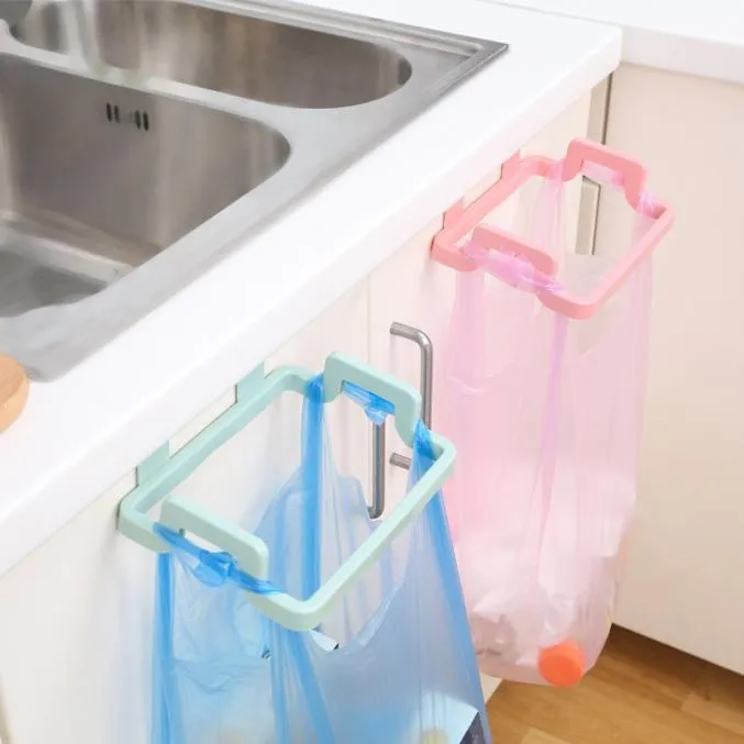 Кухонные стеллажи портативный кухонный держатель мусорного мешка Incognito шкафы вешалка для одежды вешалка для полотенец мешок для мусора кронштейн для дома#45