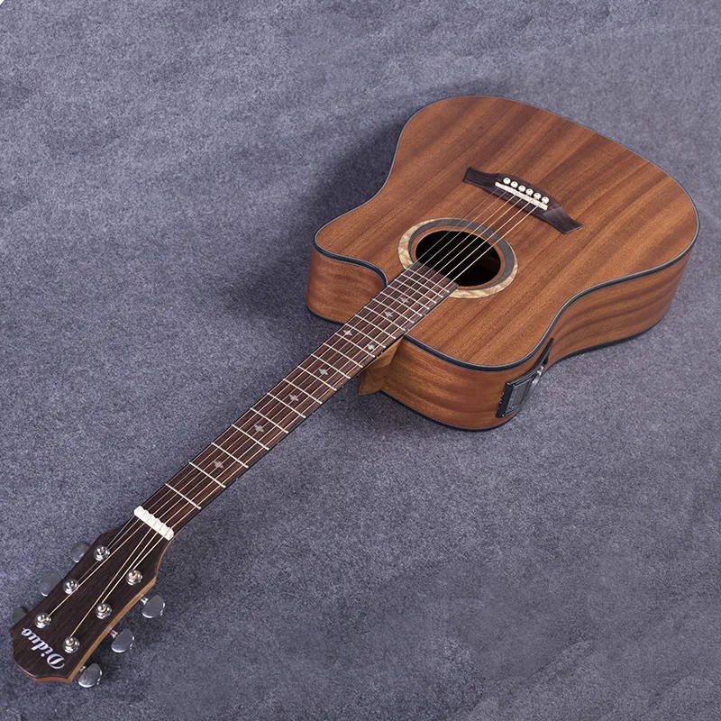 

Guitar Acoustic Electric Steel-String Balladry Folk Pop Flattop 41 Inch Guitarra 6 String Sapele Red Light Cutaway Electro