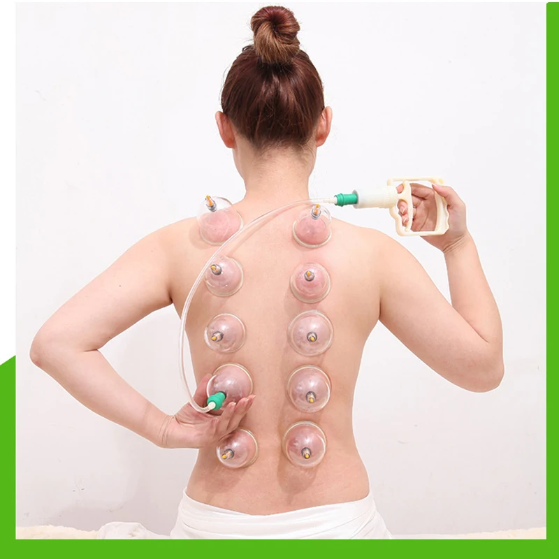 Arabic 12 Cups Massage Vacuum Cupping Set Magnetic Aspirating Cupping Cans Acupuncture Massage Chinese Medical Massage Kit-9
