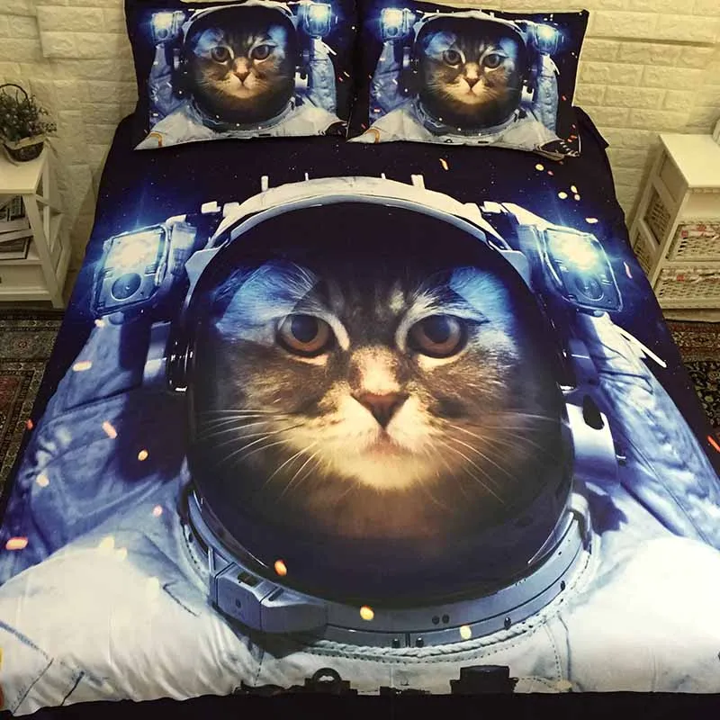 

3D Cat Kawaii Bed Linen Bedding Sets Comforter Bed Cover Quilt Cover Duvet Cover Set Queen King Size Bedding Double Bed Sheets