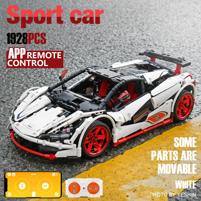 DHL Yeshin 20087 App Technic модель автомобиля совместима с MOC 16915 белый Icarus набор для детей