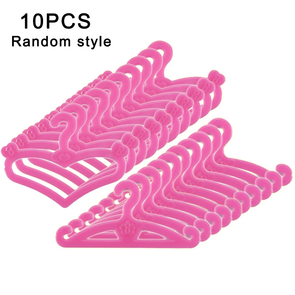 

Clothes Storage Practical Doll Accessories Plastic Coat Hanger Multifunction Toy Play House Portable Clothes Rack