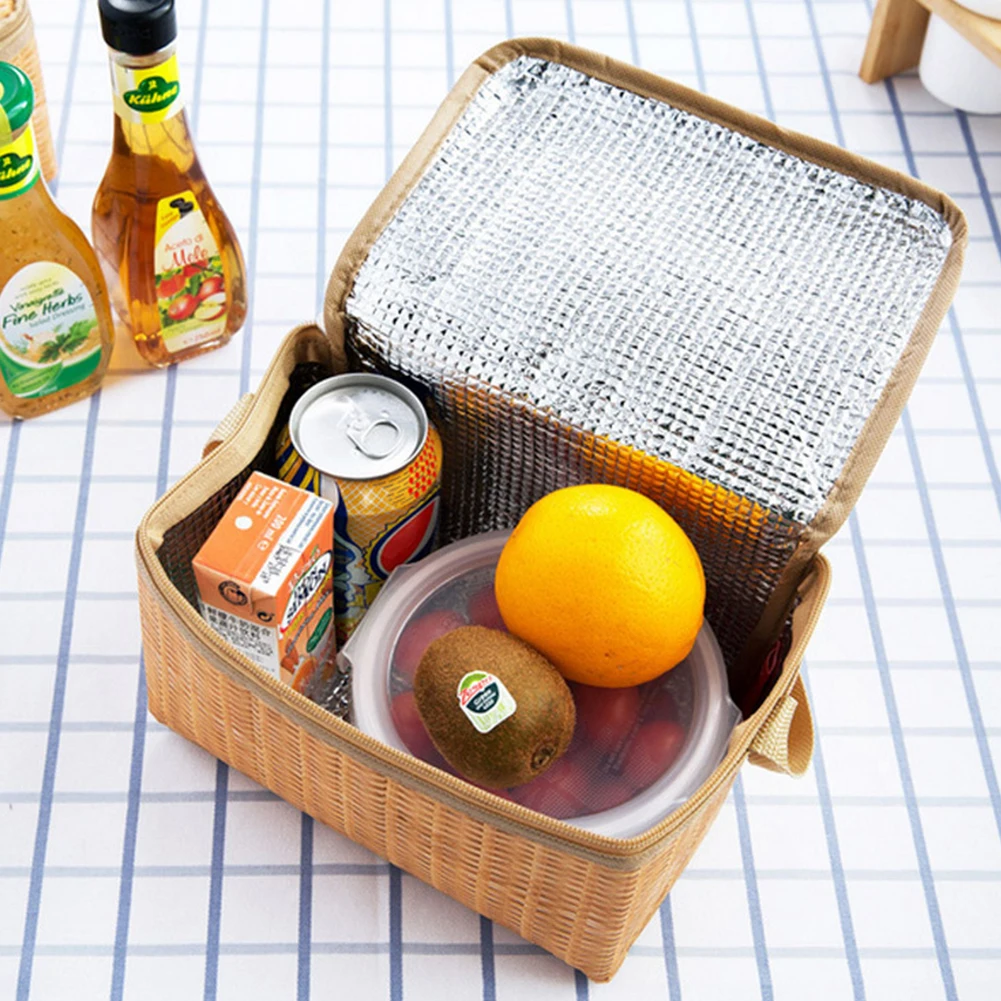 

Portable Cooler Lunch Bags Insulated Lunch Box Package Picnic Tote Bag Storage Material Picnic Food Container