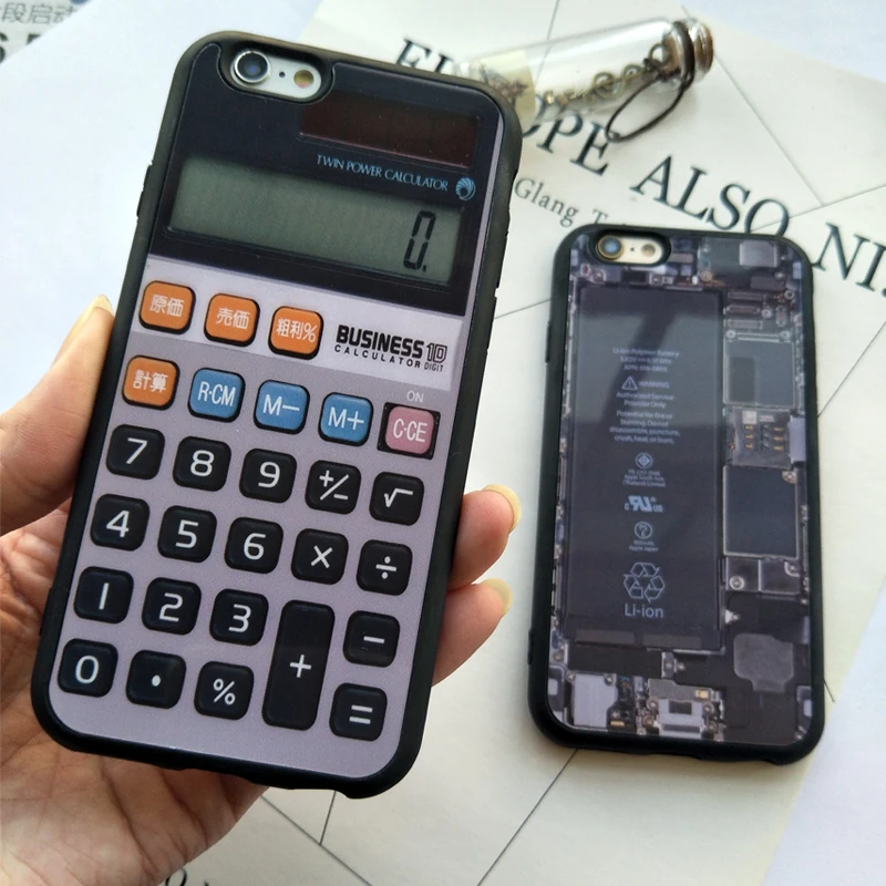 الرجعية حاسبة TPU حقيبة لهاتف أي فون 6 ثانية زائد حالة مرآة غطاء سيليكون ل فون 7 X Xs 6 6 ثانية 7 8 زائد حالات كوكه مشرقة كابا