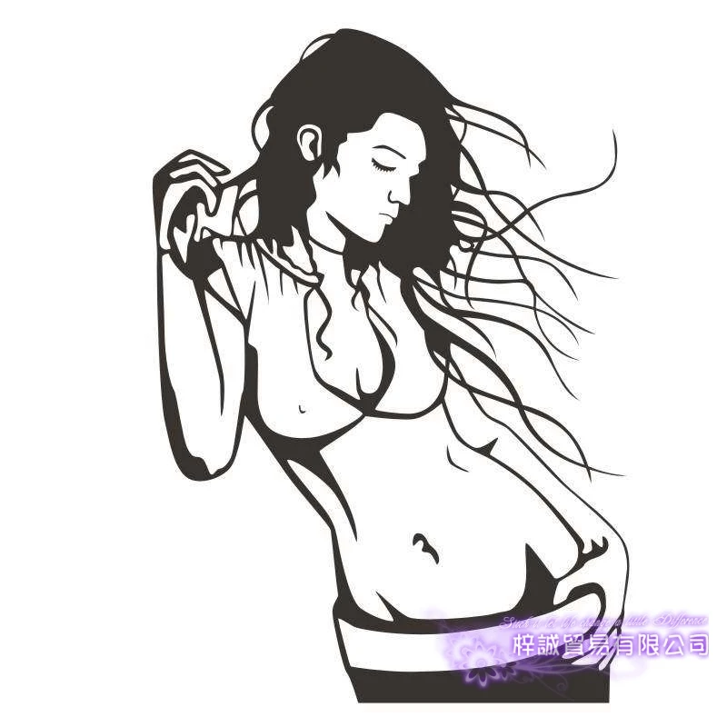 DCTAL Sexy Girl Decal Beauty Body Naked Sticker Wall Bathroom Woman Girl Wall KTV Pub Bar Shop Sticker