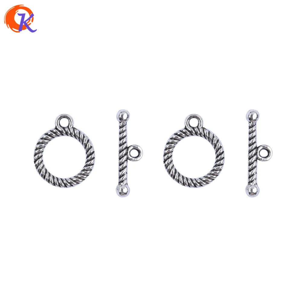 

Cordial Design 100Sets Round Shaped Toggle Clasps Antique Silver Color Connector DIY Accessories CDWB-518022