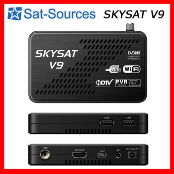 

[2 PCS] DVB S2 Satellite Receiver SKYSAT V9 Support CCcamd Newcamd WiFi 3G Youtube PVR PowerVu Biss Full HD MPEG-4 Set Top Box