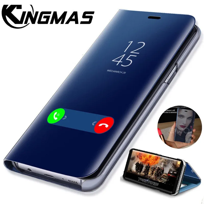 

Luxury Mirror phone case for huawei P20 Mats 10 20 20X Protective Flip Cover for Huawei P Smart P10 P30 Lite Pro Kickstand Case