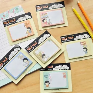 

10 pcs /lot Cute Cartoon Cookyshop Girl Memo Pad Sticky Note Kawaii Paper Sticker Korean Stationery Gift Free shipping
