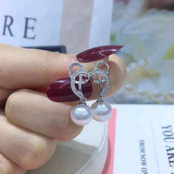 

MUSIC STYLE 925 Sterling Silver Earrings Findings Base Earrings Settings Mountings Parts Mounts for Pearls Agate Coral Stones