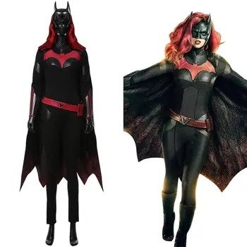 

TV Batwoman Costume Kate Kane Cosplay Jumpsut Mask Full Set Uniform Batman Cosplay Women Adult Girls Carnival Costume Custom