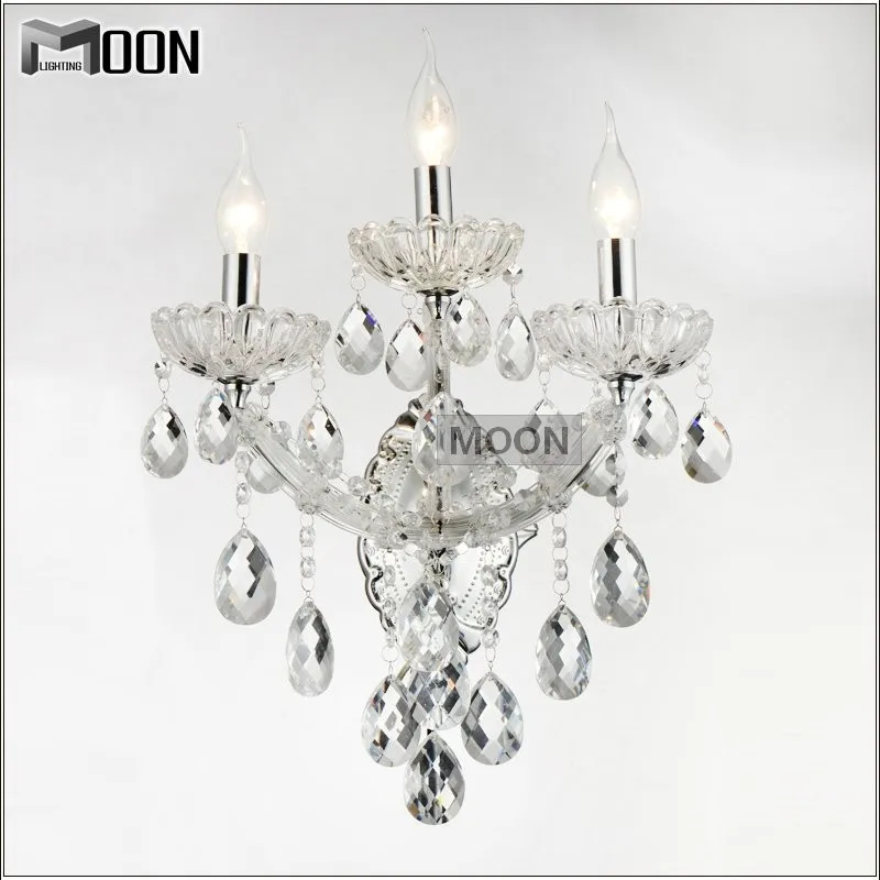

Modern Crystal Wall Sconces Light Fitting Clear Amber Gold Maria Theresa Wall Lamp for Living room Foyer Hallway Bracket Lights