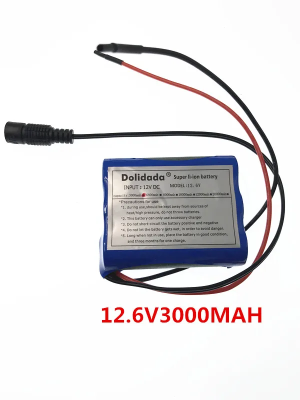 

1PCS Portable Super Rechargeable Lithium Ion battery pack capacity DC 12 V 6800 Mah CCTV Cam Monitor+12V1A Charger