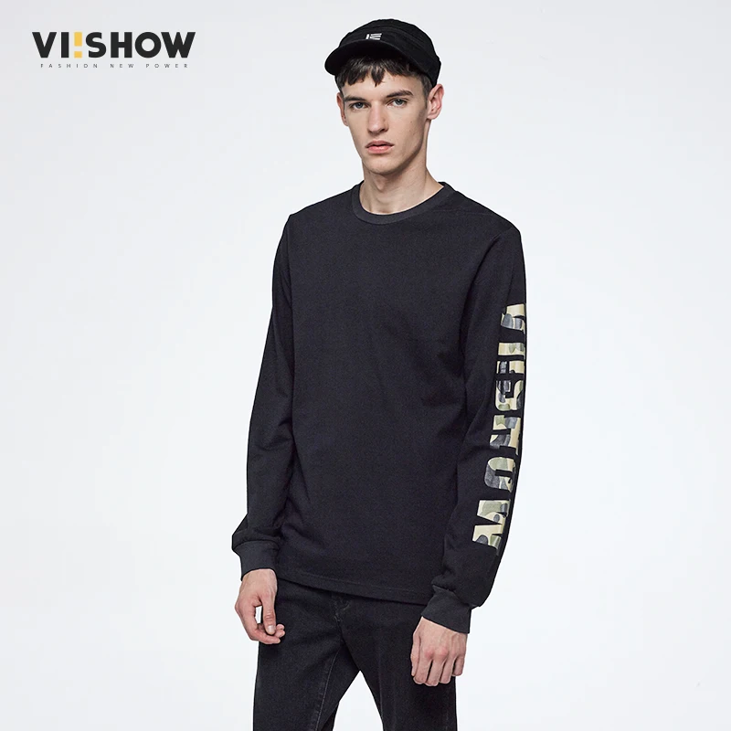 Viishow брендовые Костюмы футболка с длинным рукавом для мужчин 2018 Модная Футболка