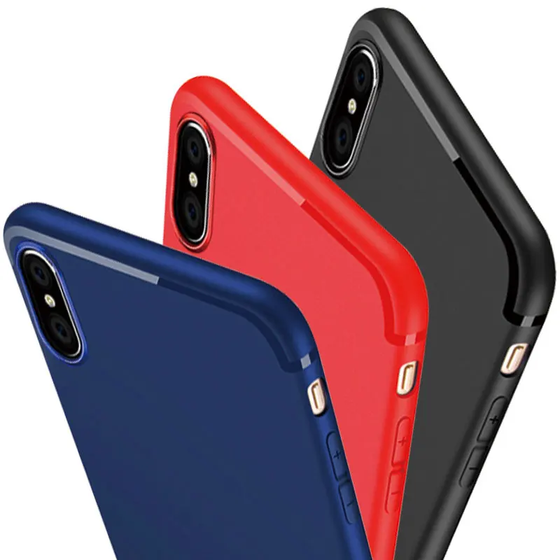 Matt case for iPhone x Anti finger print soft cover rubber silicone ...