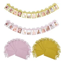 0-12 Month Photo Banner Baby 1st Birthday Boy Girl I AM ONE Photo Booth Banner My First Birthday Party Decorations Kids Shiny