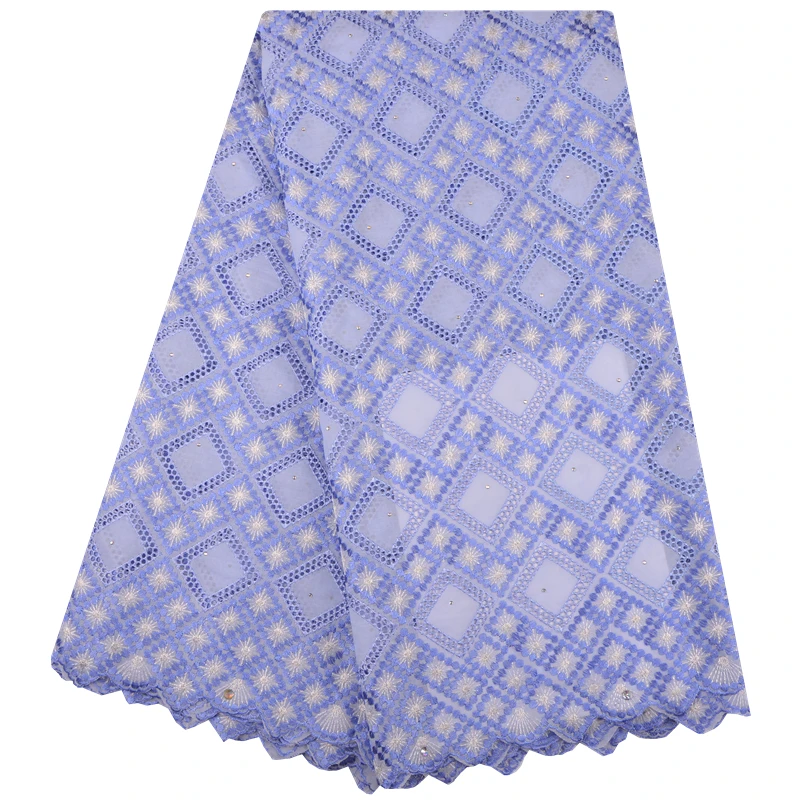 

African Swiss Lace Fabric High Quality Sky Blue Lace Swiss Voile Lace In Switzerland Nigerian Lace Fabrics For Wedding F1213