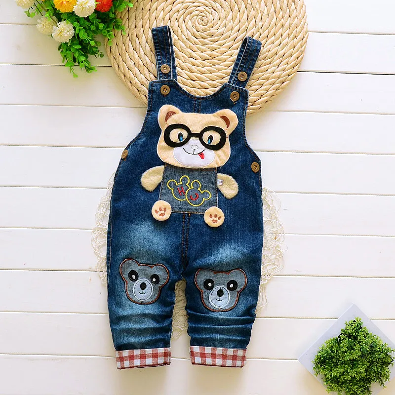 

2019 Baby boys summer overalls Pants Kids Boys Girls Cartoon bib Pants Children Boys Denim Jumpsuit Trousers for baby