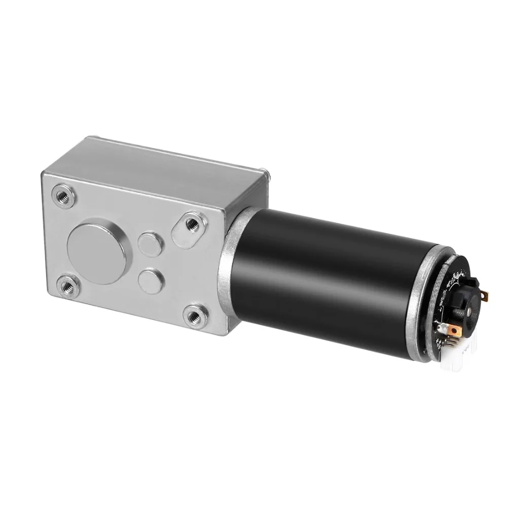UXCELL 24 V DC 74 RPM 25Kg. cm autoblocante gusano Motor con Encoder y Cable Tono de plata negro de alta calidad UXCELL 24 V DC 74 RPM 25Kg. cm autoblocante gusano Motor con Encoder y Cable Tono de plata negro de alta calidad
