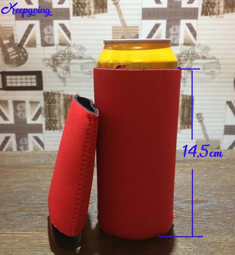 

100pcs Taller Height Size Full Color Neoprene Stubby Holders Beer Can Picnic Cooler Thermal Bag Can Holder Drink Sleeve For Camp