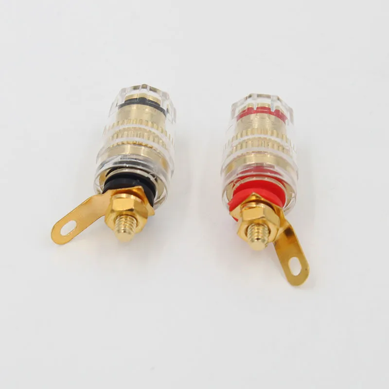 X012-2 copper plated audio terminal block female seat transparent banana head socket single | Обустройство дома