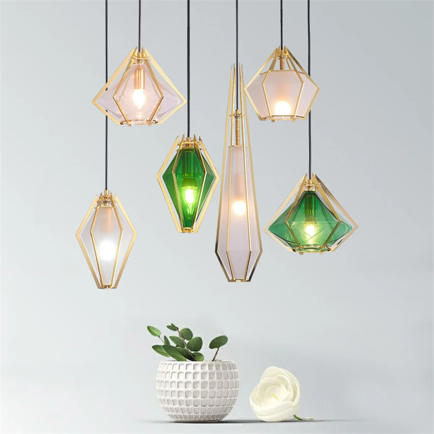 

Diamond Crystal Chandelier LED Pendant Lamps Modern Llight Bedroom Dining Room Kitchen Lamp Decorative Lighting Luminaria Avize