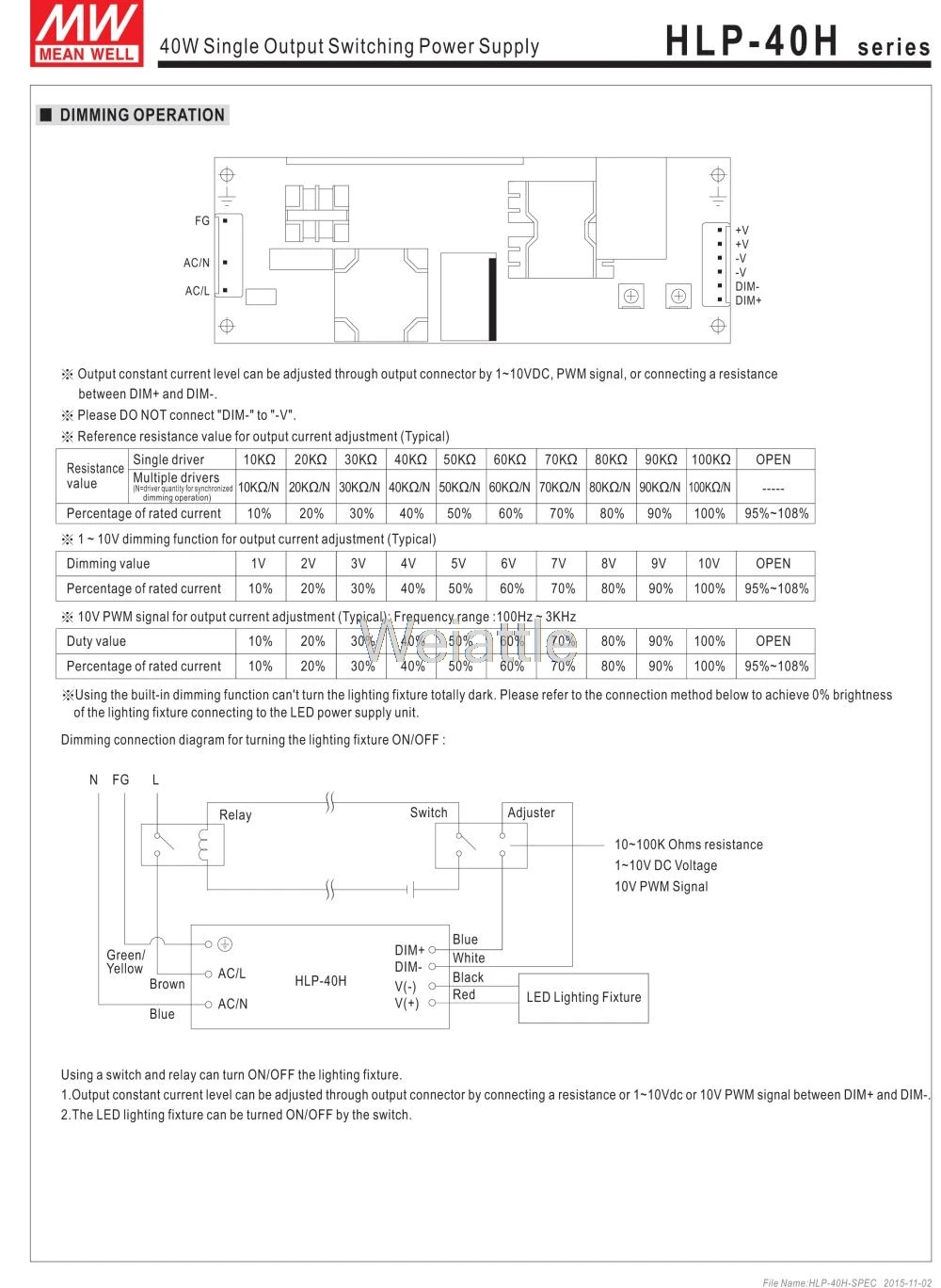 Средняя проверенный HLP-40H-30 30 V 1.34A meanwell HLP-40H 30 V 40,2 W одиночный выход Индикатор драйвер Питание