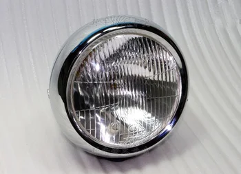 

Motorcycle Headlight Head Lamp Headlamp Assembly For Suzuki GN250 (Pure Glass Mask& Pure Metal Reflective Silver Bowl)