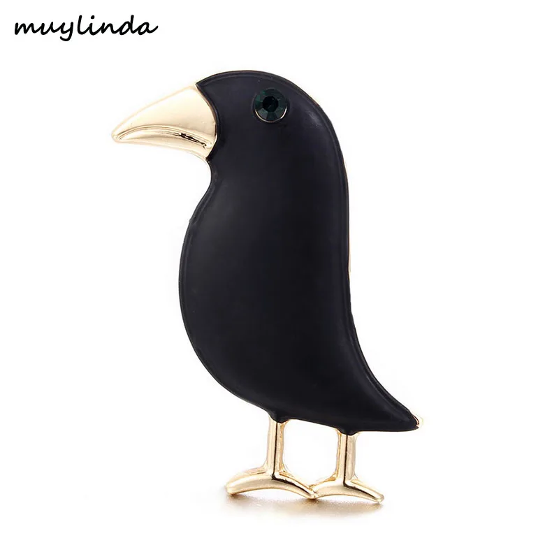 

muylinda Black Crows Metal Brooches For Women Jewellery Women Party birds Broach Brooch and Pins Clothes Scarf Jewelry