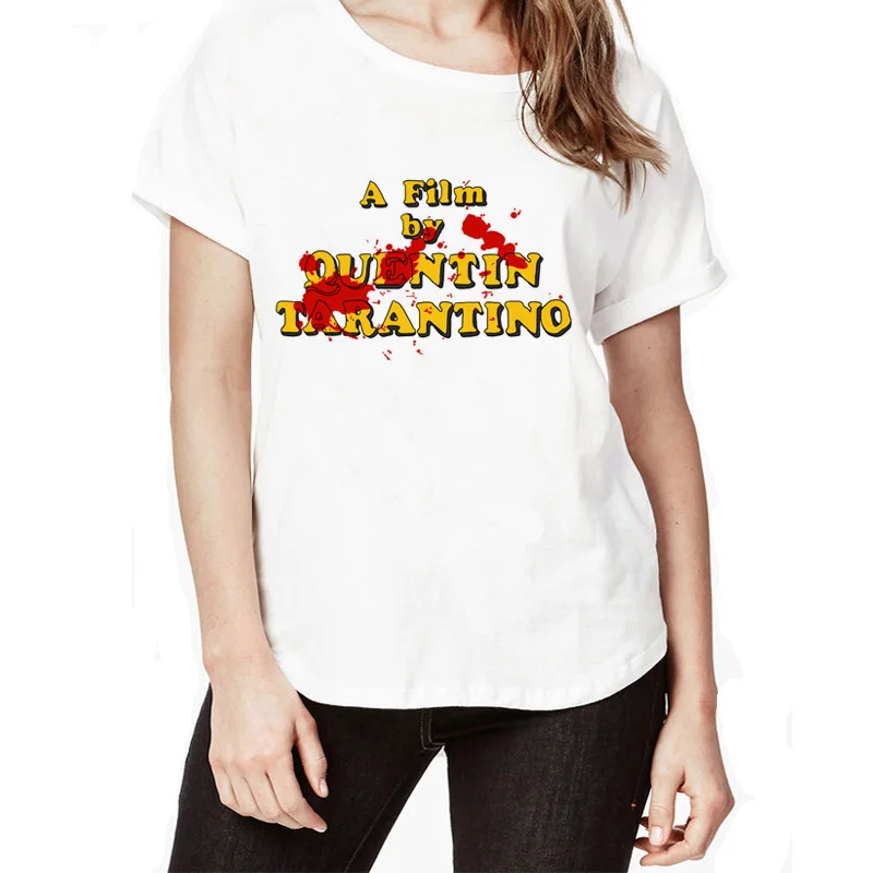

quentin tarantino t-shirt Female Spring Summer Woman Fashion Tops Ladies Tee Shirts Casual Short Sleeve T-shirt Tops Tees WT2795