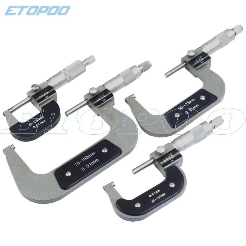 0100mm 0.01mm Counter Outside Diameter Micrometer Digital Counter