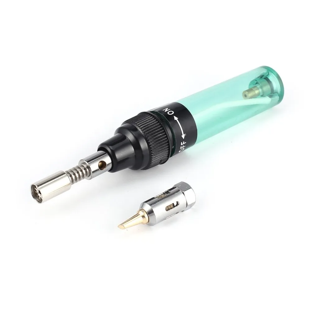 

Hot Gas Soldering Iron Pen Shaped Cordless DIY Butane Gas Gun Torch Tip Tool Transparent Soldering Iron Electronics Tools