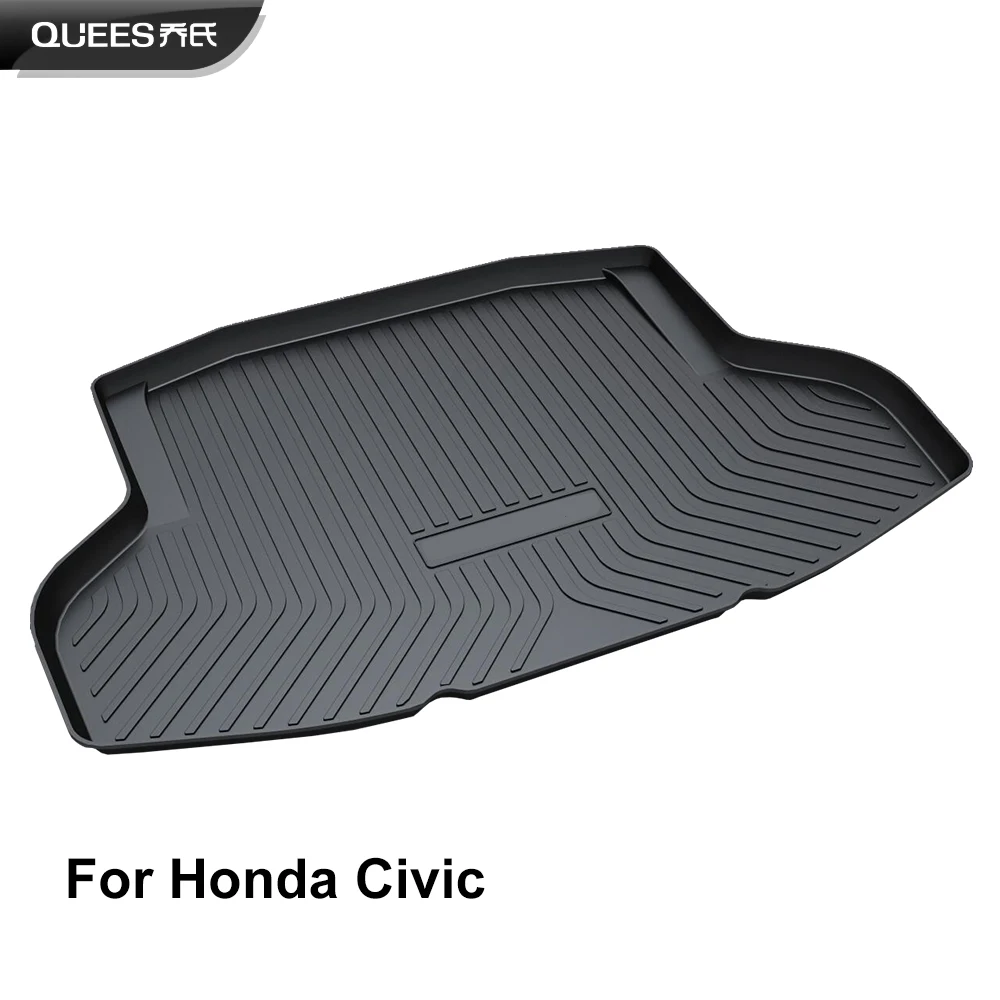 QUEES Custom Fit Cargo Liner Carpet Tray Floor Mat for Honda Civic 10th Generation 2016 2017 2018 |