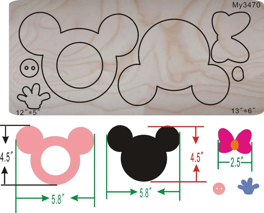 

Cartoon Head Photo Frame muyu cutting die /MY3470
