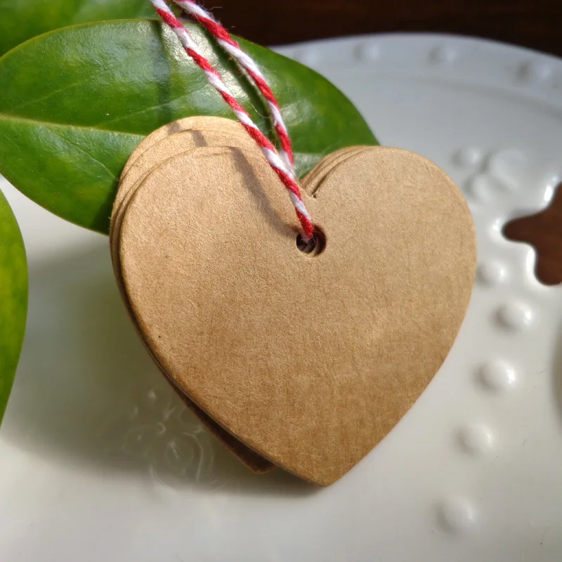 Lot de 100 étiquettes vierges en papier kraft pour cadeaux, bagages, cartes artisanales, étiquettes pour dragées de mariage