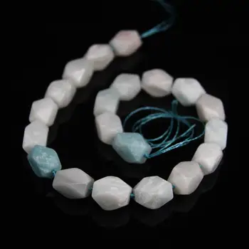 

15.5"/strand Natural Amazonite Faceted Nugget Charms Pendant Beads,Amazonstone Gems Freeform Cut Nugget Necklace Beads Jewelry