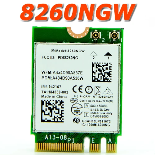 Новый 8260AC NGFF двухдиапазонный 867 Мбит/с PCI-E WiFi адаптер PCI Express карта с Bluetooth 4 0 для Intel