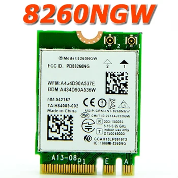 

New 8260AC NGFF Dual Band 867Mbps PCI-E WiFi Adapter PCI Express WiFi Card with Bluetooth 4.0 for Intel 8260NGW Windows 7/8/10
