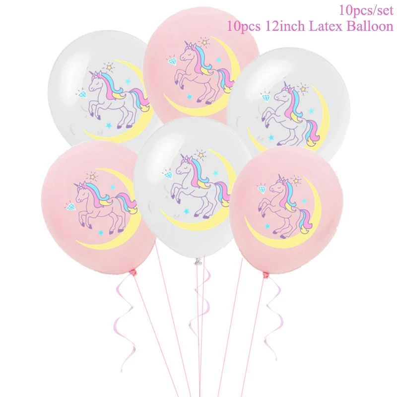 Taoup, милый Единорог, мягкое, медленное увеличение, единорог, на день рождения, украшение для вечеринки, принадлежности, с днем рождения, декор для детей, Unicornio - Цвет: Unicorn Balloons 3