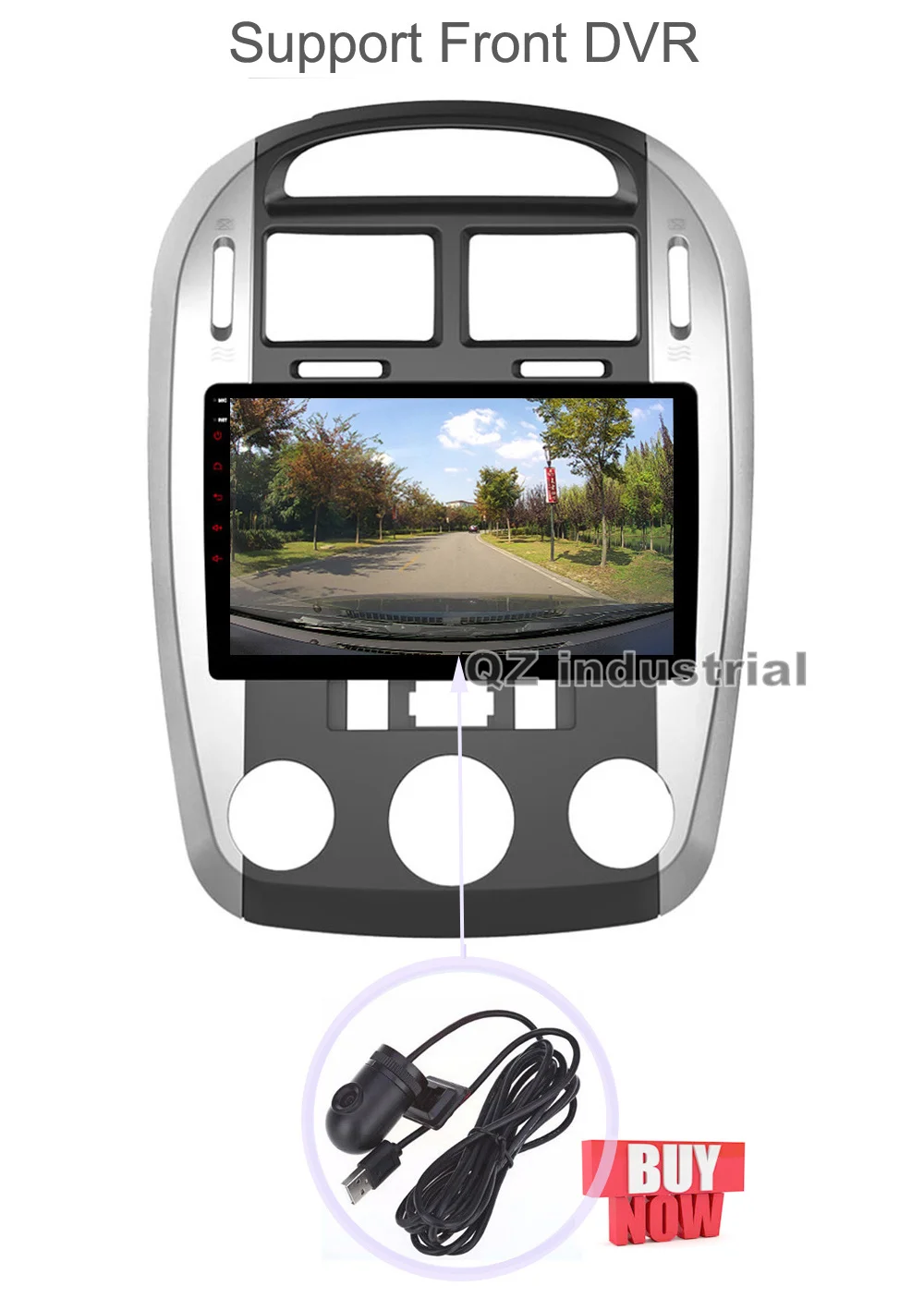 Cheap QZ industrial HD 9" 8 Core Android 8.1 T8 car dvd player For KIA Cerato 2004-2008 With GPS 3G 4G WIFI Radio BT SWC RDS Navi Map 13