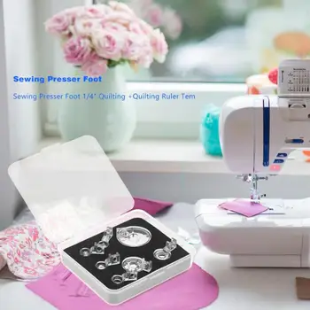 

7pcs Multi-function Sewing Machine Plastic Presser Foot Quilting Ruler Tool