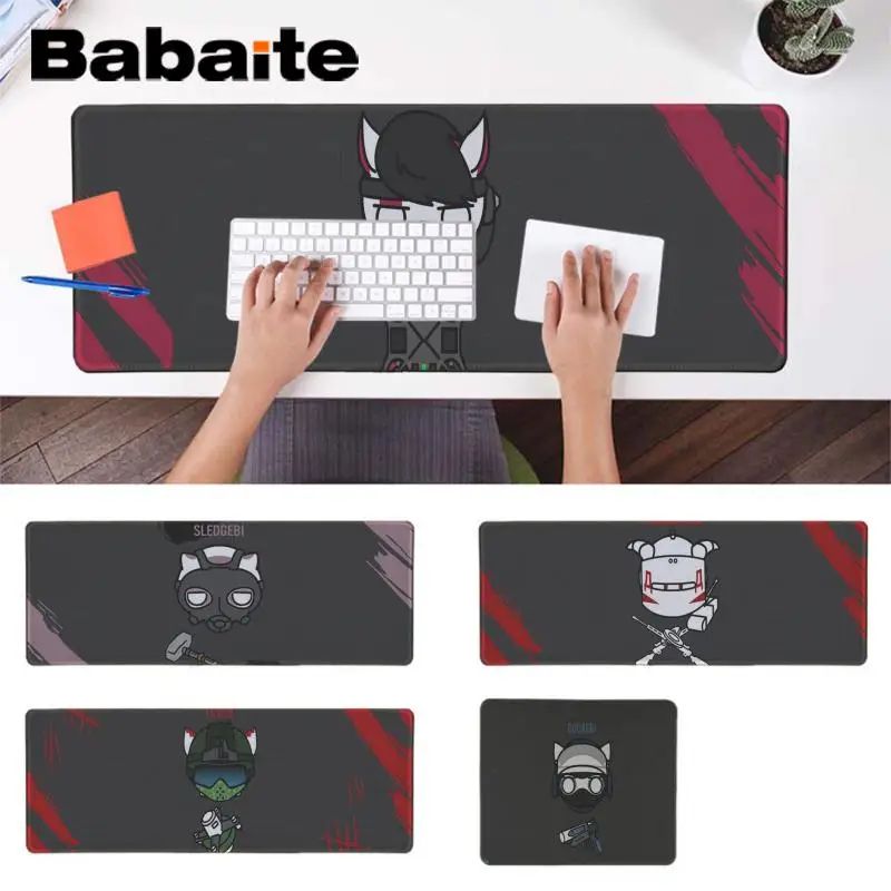 

Babaite Printed Rainbow Six Siege Customized MousePads Computer Laptop Anime Mouse Mat Large Lockedge Mouse pad PC Computer mat