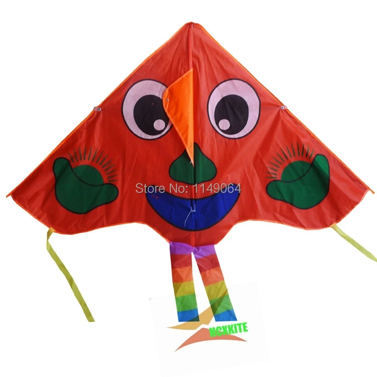 free shipping 10pcs/lot smiling face kite various colors with handle